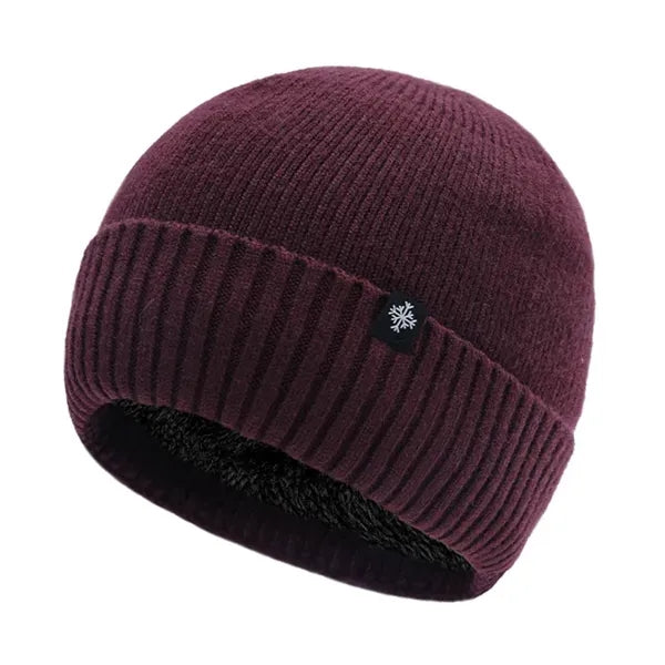 Ribbed Beanie With Cuffs Cotton Winter Warm Bucket Hat