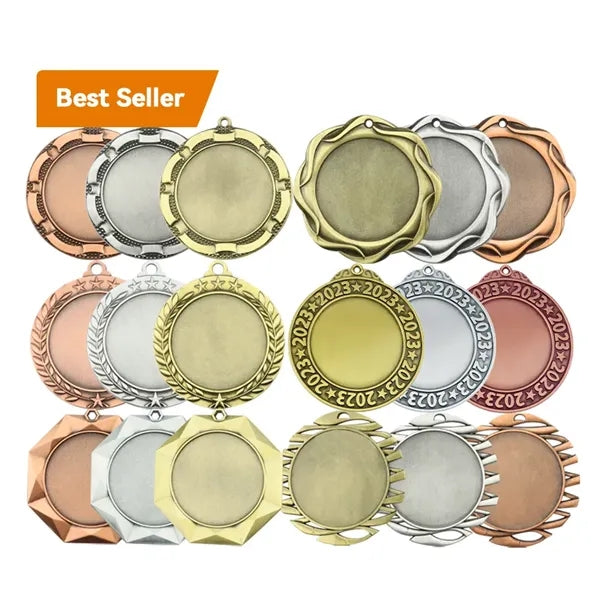 3" Speed Medal 3D Wreath & Star Border
