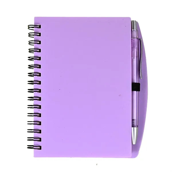 A5 Spiral Notebook with Pen Colorful Soft Cover Lined Loos