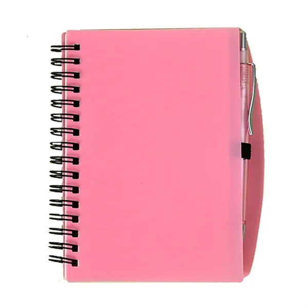 A5 Spiral Notebook with Pen Colorful Soft Cover Lined Loos