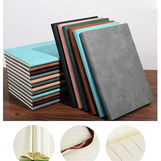 A5 Faux Leather Notebook with Ribbon Bookmark