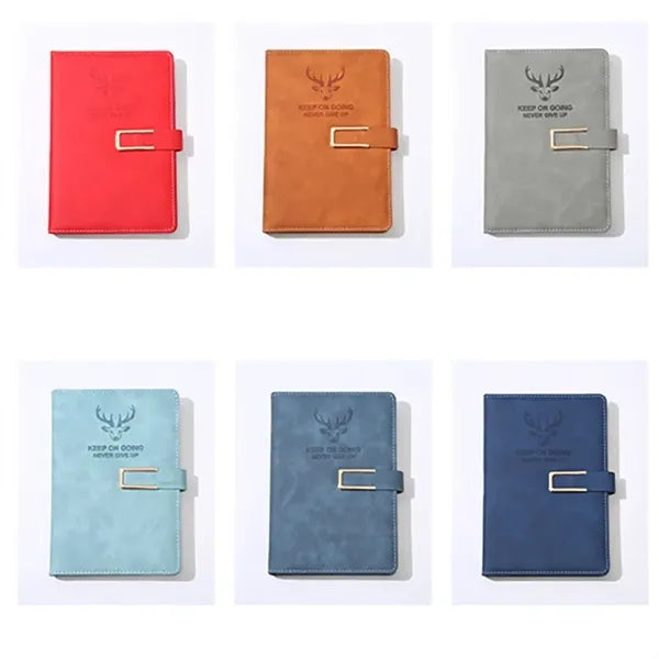 A5 Faux Leather Notebook with Ribbon Bookmark