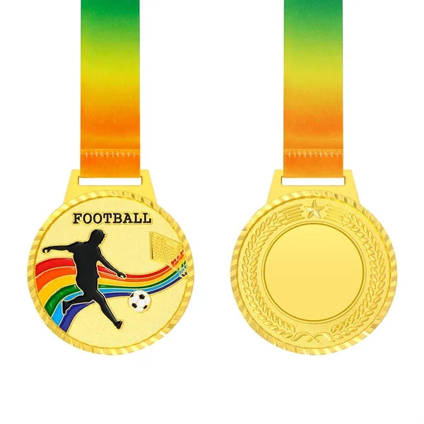 Trophy Medals In Gold Silver With Ribbon