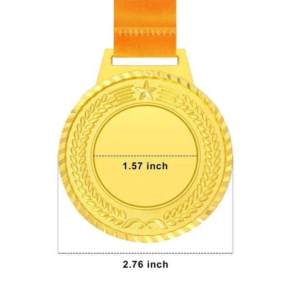 Trophy Medals In Gold Silver With Ribbon