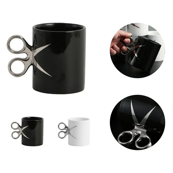 Scissor Handle-Shaped Ceramic Mug