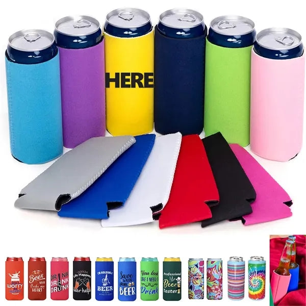 12 Oz. Full-Color Slim Seltzer Can Coolie