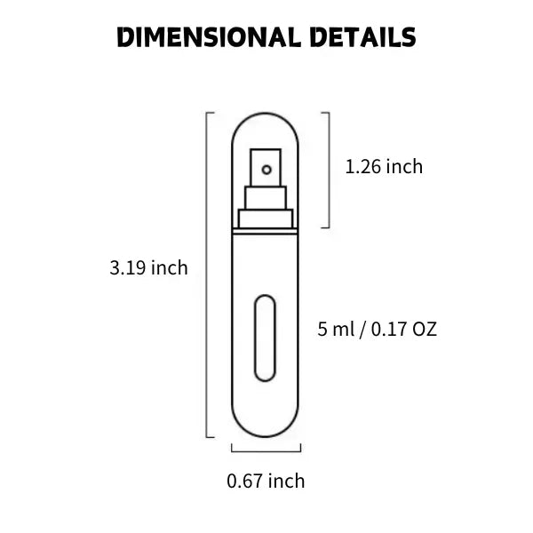 5ML Glossy Bottom-Press Liquid Refill Spray Bottle