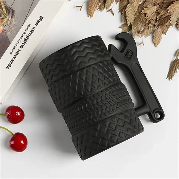 Tire-Shaped Ceramic Mug