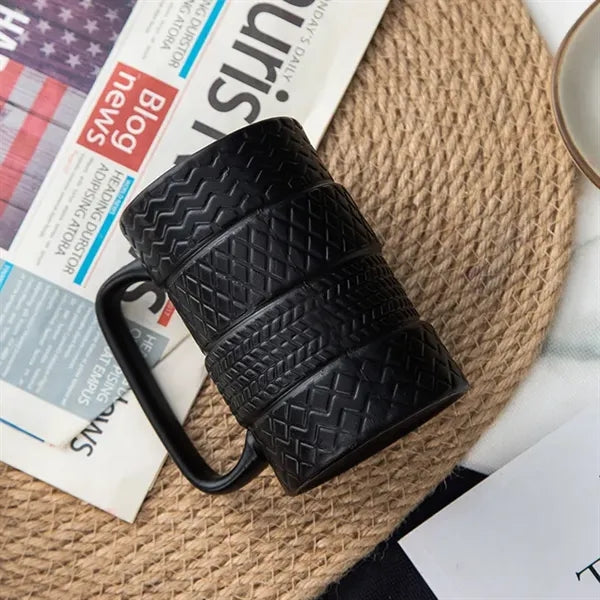 Tire-Shaped Ceramic Mug