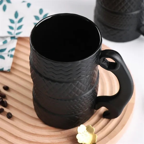 Tire-Shaped Ceramic Mug