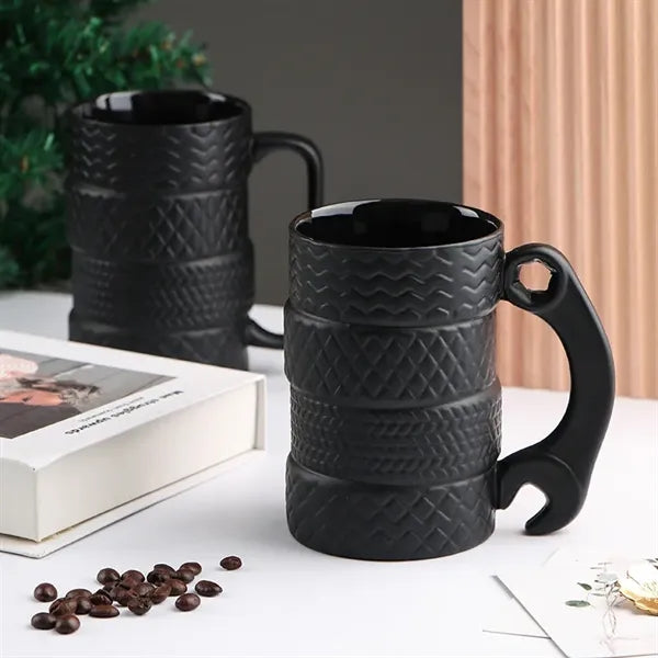 Tire-Shaped Ceramic Mug