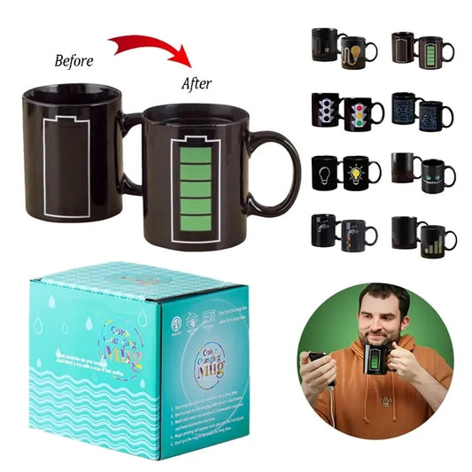 Heat-Activated Color-Changing Ceramic Mug