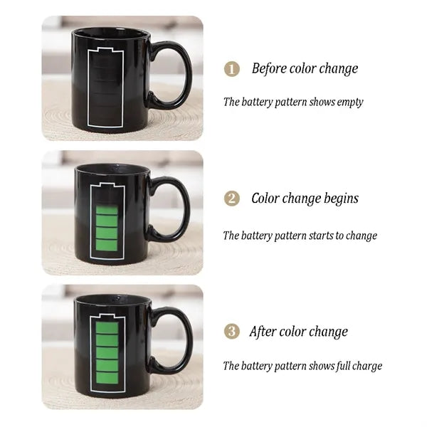 Heat-Activated Color-Changing Ceramic Mug