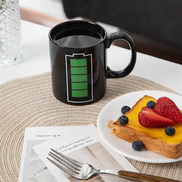 Heat-Activated Color-Changing Ceramic Mug