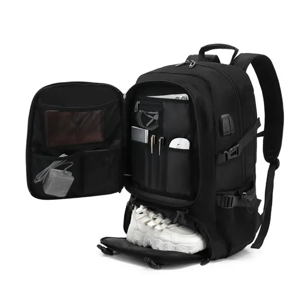 50L Expansion Travel Backpack with Shoe Compartment
