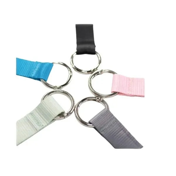 Polyester Lanyard w/Steel Ring for Keys Phone Bottle ID Tag