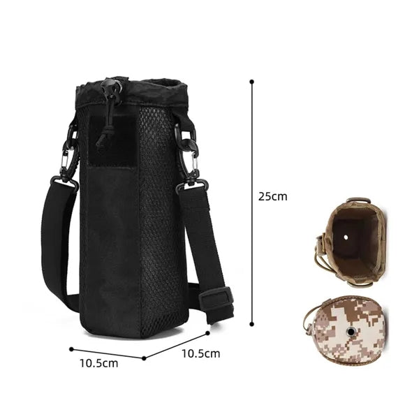 Tactical Mesh Water Bottle Bag with Strap
