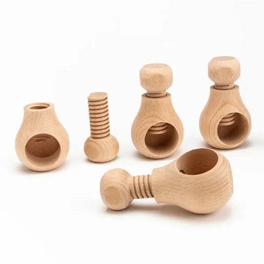 Mushroom Shape Wooden Nut Cracker