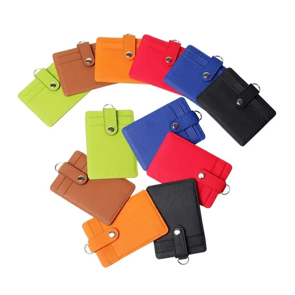Portable Retractable Lanyard Pu Leather Name Tag