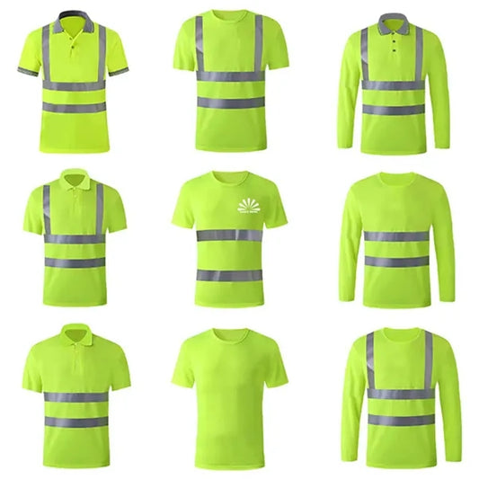 High-Visibility Short Sleeve Reflective Safety Polo Shirt