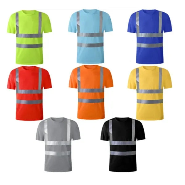 High-Visibility Short Sleeve Reflective Safety Polo Shirt