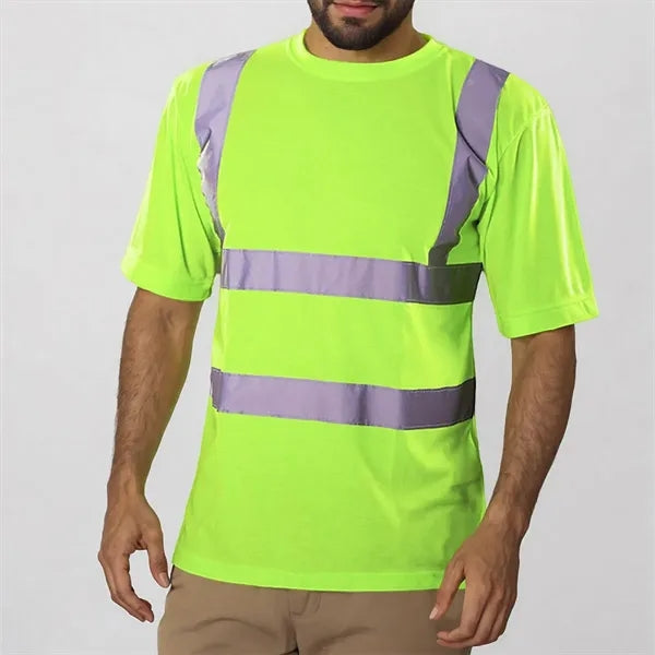 High-Visibility Short Sleeve Reflective Safety Polo Shirt