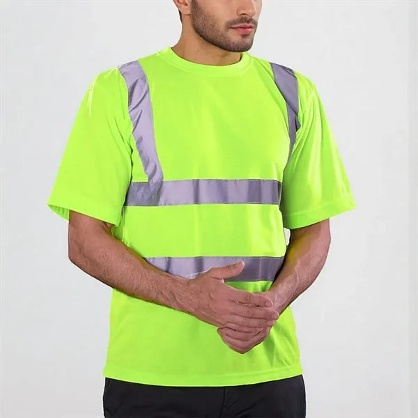 High-Visibility Short Sleeve Reflective Safety Polo Shirt