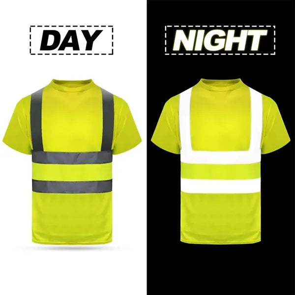 High-Visibility Short Sleeve Reflective Safety Polo Shirt