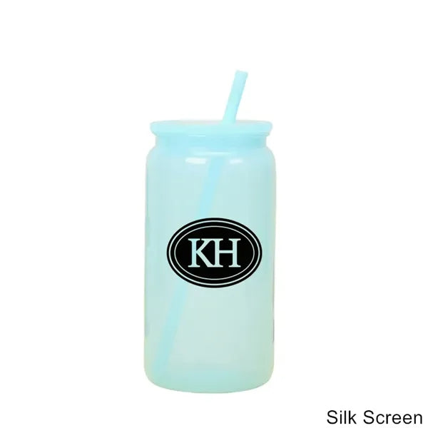 16 oz Acrylic Mason Jar with Lid and Straws Plastic Tumbler