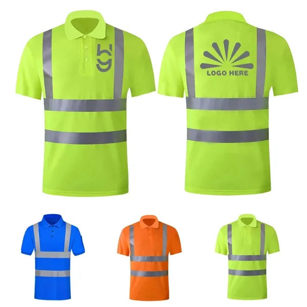 High-Visibility Reflective Safety Polo Shirt