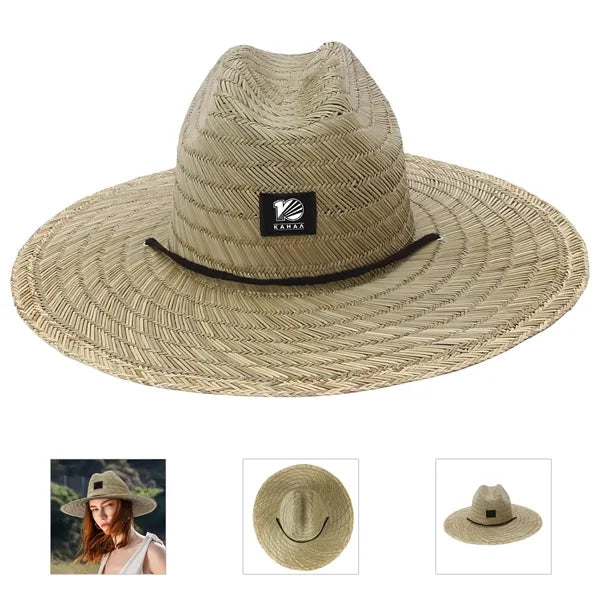 Men'S Pierside Lifeguard Beach Sun Straw Hat