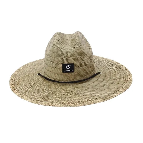 Men'S Pierside Lifeguard Beach Sun Straw Hat