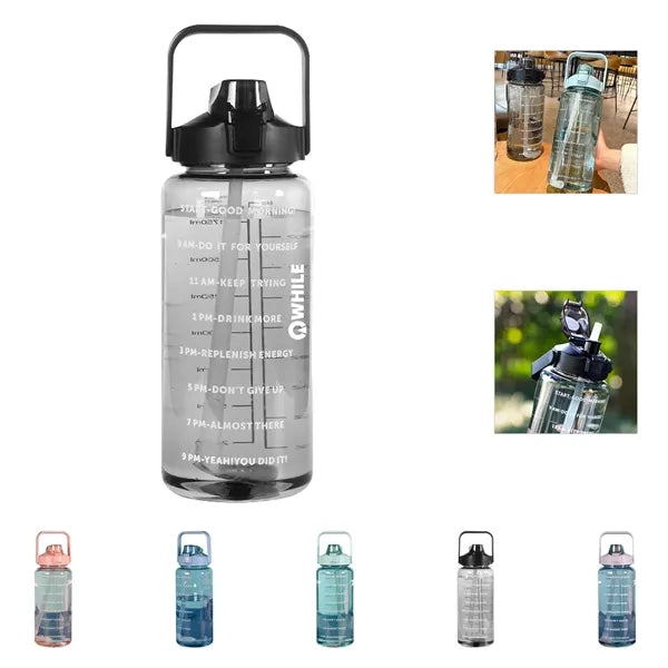 2L Sports Water Bottle With Time Marker