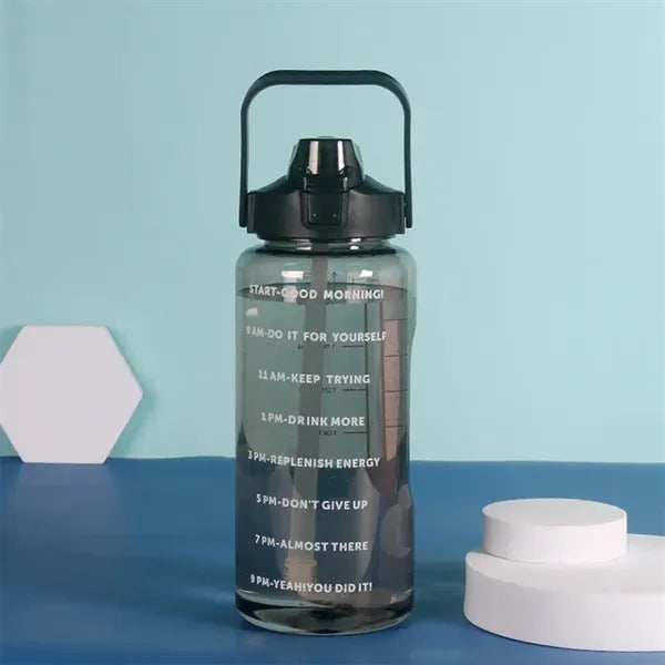 2L Sports Water Bottle With Time Marker