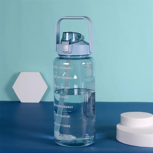 2L Sports Water Bottle With Time Marker