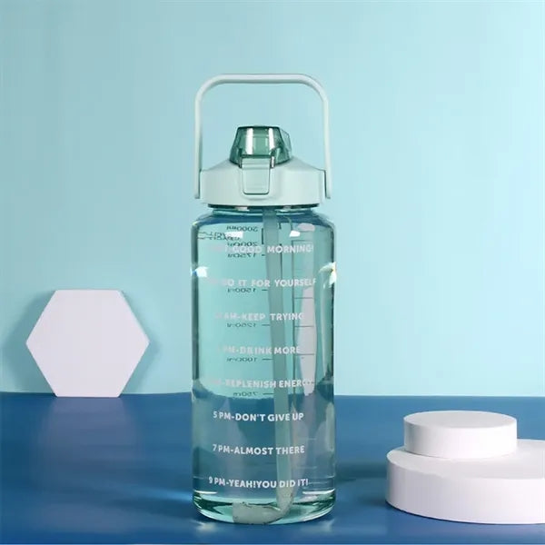 2L Sports Water Bottle With Time Marker