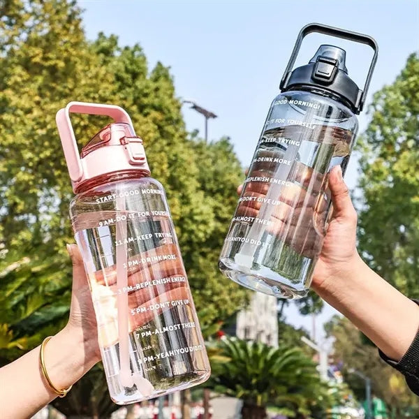 2L Sports Water Bottle With Time Marker