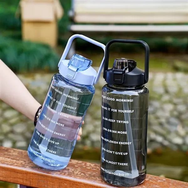 2L Sports Water Bottle With Time Marker