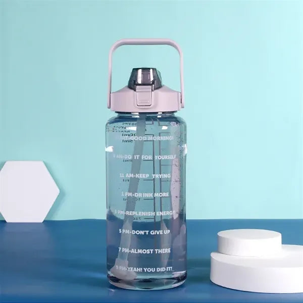 2L Sports Water Bottle With Time Marker