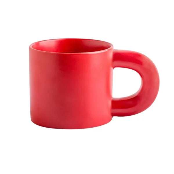 Cute Fat Handle Ceramic Coffee Mug