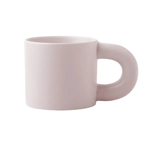 Cute Fat Handle Ceramic Coffee Mug