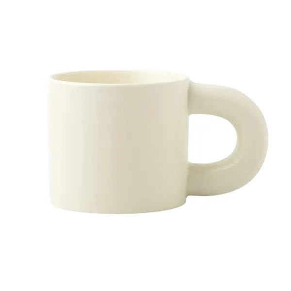 Cute Fat Handle Ceramic Coffee Mug