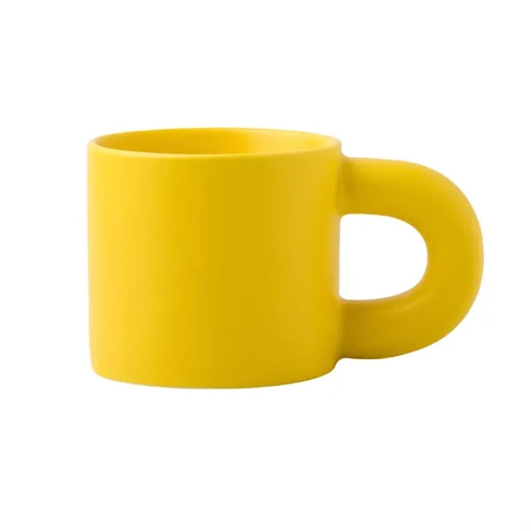 Cute Fat Handle Ceramic Coffee Mug