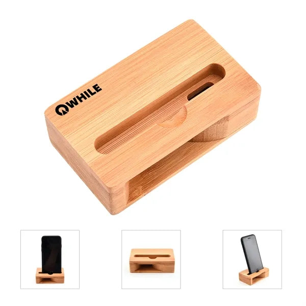 Bamboo Wooden Desktop Mobile Phone Speaker Holder