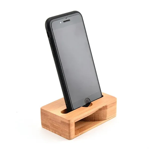 Bamboo Wooden Desktop Mobile Phone Speaker Holder
