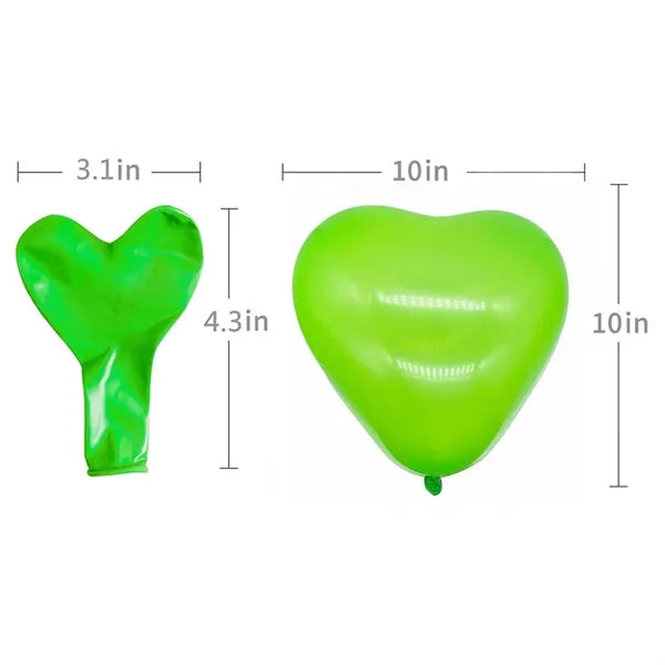 10-inch Latex Color Heart Shaped Balloon for Party Wedding