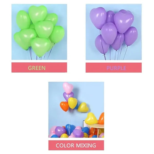 10-inch Latex Color Heart Shaped Balloon for Party Wedding