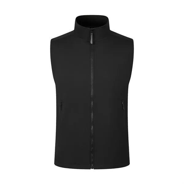 Softshell Fleece-Lined Vest with Zippered Pockets