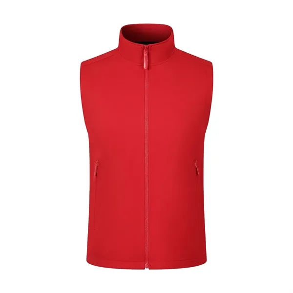 Softshell Fleece-Lined Vest with Zippered Pockets