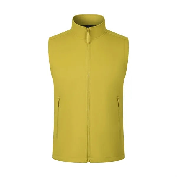 Softshell Fleece-Lined Vest with Zippered Pockets